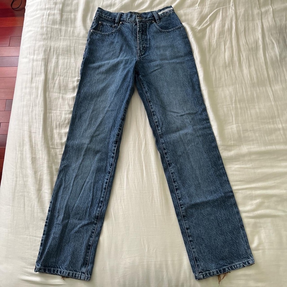 Blue Straight Leg Jeans
